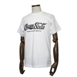 クリームソーダ   CS カーシブロゴTシャツ　ホワイト　CREAM SODA