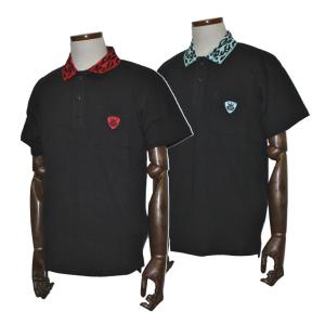 クリームソーダ（CREAM SODA） CSダイヤパッチシャツ ブラック/レッド