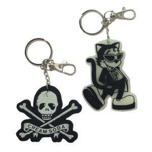 クリームソーダ（CREAM SODA） CSプレートキーホルダー ドクロ