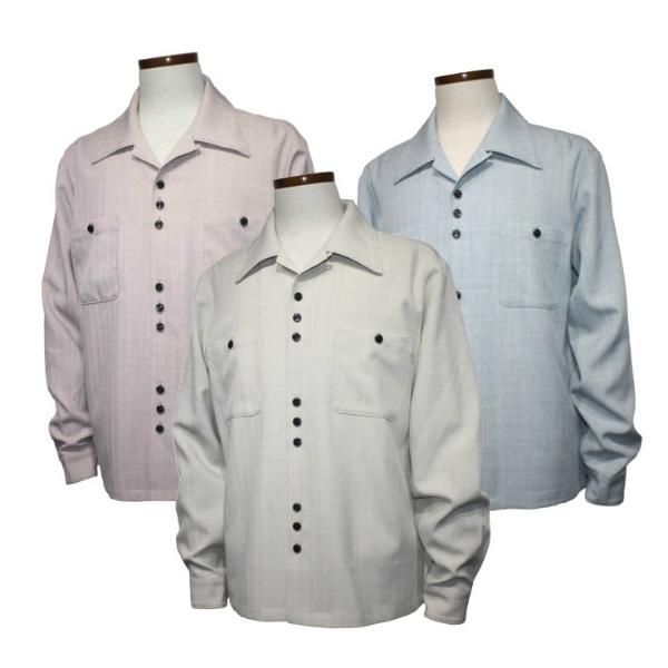 グッドロッキン　トリプルボタンオープンカラーシャツ　アイボリー/サックス/ピンク　Good Rock...