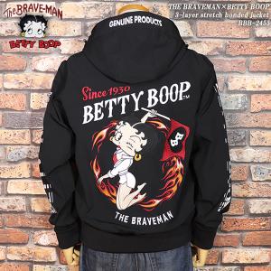 新品　BETTY BOOP ベティブープ 総柄ブルゾン ジャケット M 日本製 BETTY BOOP（ベティ ブープ） 大きいサイズ キングサイズ ビッグサイズ