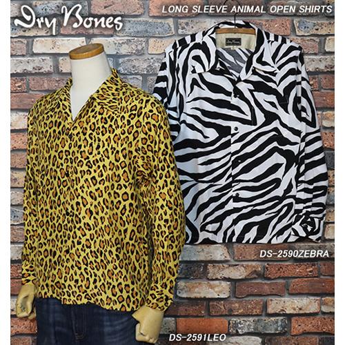 DRY BONES ドライボーンズ  LONG SLEEVE ANIMAL OPEN SHIRTS　...