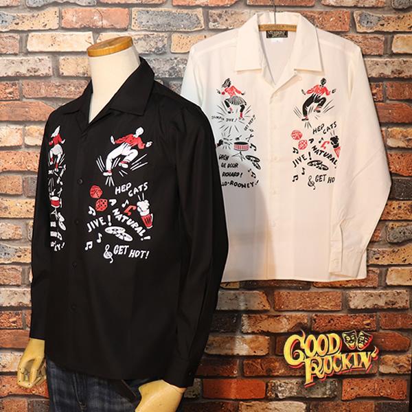 GOOD ROCKIN’ グッドロッキン  ロングスリーブオープンシャツ　 HEP CATS 　GR...