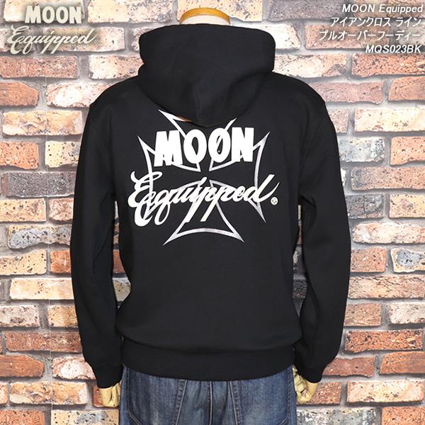 MOON Equipped ムーンイクイップド アイアンクロス ライン プルオーバーフーディー MQ...