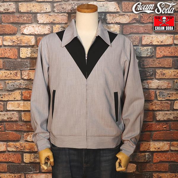 CREAM SODA クリームソーダ CS V切り替えブルゾン GRAY PD23BL-02