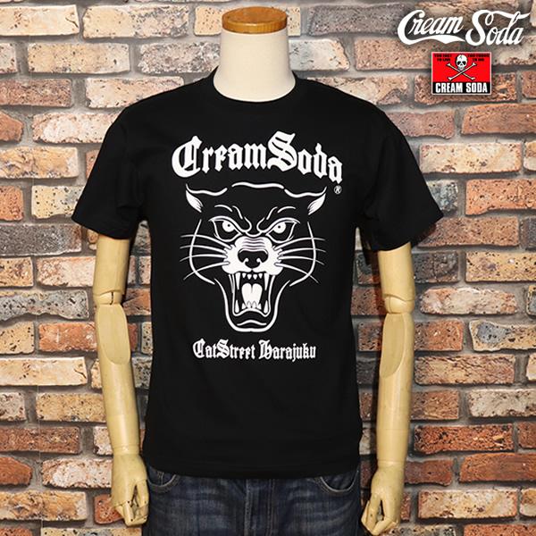 CREAM SODA クリームソーダ  CSクロヒョウTシャツBLACK  PD23T-01BLAC...