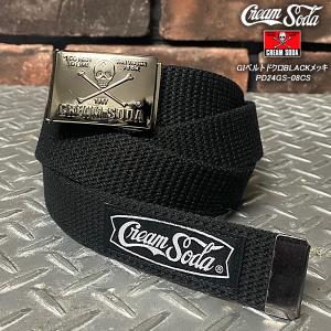 新品未使用！クリームソーダ バックル ベルト 真鍮 50th 本革ベルト クリームソーダ（CREAM SODA） CSベルトBLACK(バックルなし) : ROCKIN