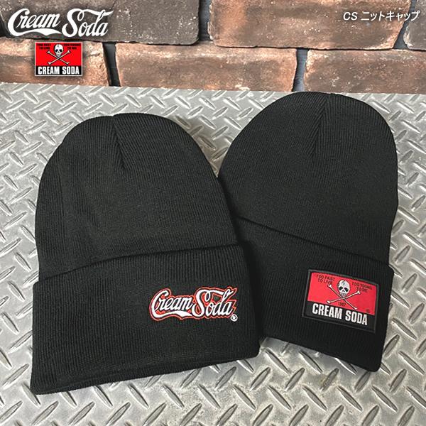 CREAM SODA クリームソーダ 　CS ニットキャップ  カーシブロゴ刺繍　PD25GS-02...