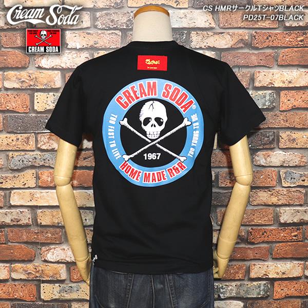 CREM SODA クリームソーダ CS HMRサークルTシャツBLACK PD25T-07BLAC...