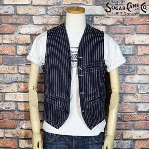 SUGAR CANE CANE シュガーケーン / 9oz. WABASH STRIPE WORK VEST