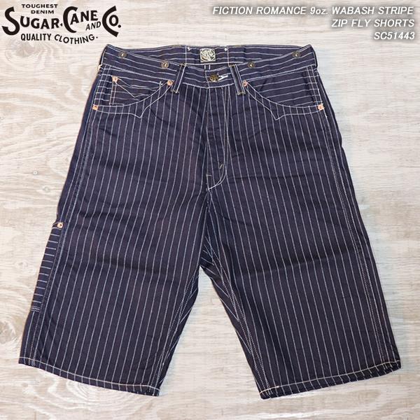 フィクションロマンス/ シュガーケン 9oz. WABASH STRIPE ZIP FLY SHOR...