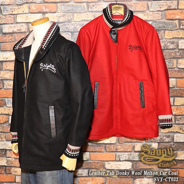 SAVOY CLOTHING サボイクロージング Leather Tab Donky Wool Me...