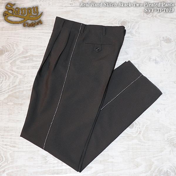 SAVOY CLOTHING サボイクロージング Real Hand Stitch Black Tw...