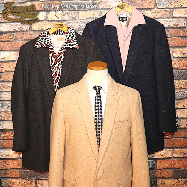 SAVOY CLOTHING サボイクロージング Wool Nep Nep Conpora Jack...