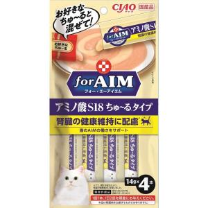 いなば for AIM アミノ酸S18 ちゅーるタイプ 腎臓の健康維持に配慮 猫用 14g×4×48袋入｜rocky