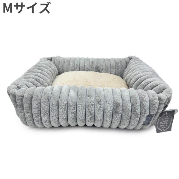 サンローズ ペットベッド スフレスクエアベッド 犬・猫用 M グレー