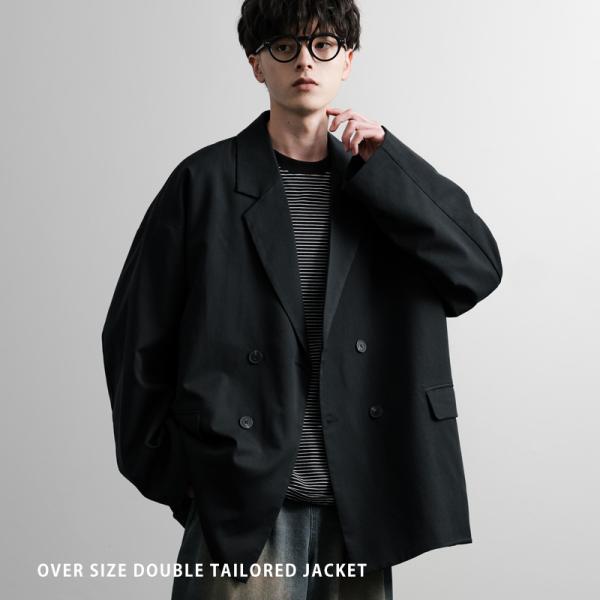 テーラードジャケット メンズ レディース 2B ライトアウター ビッグシルエット リラックス ゆった...