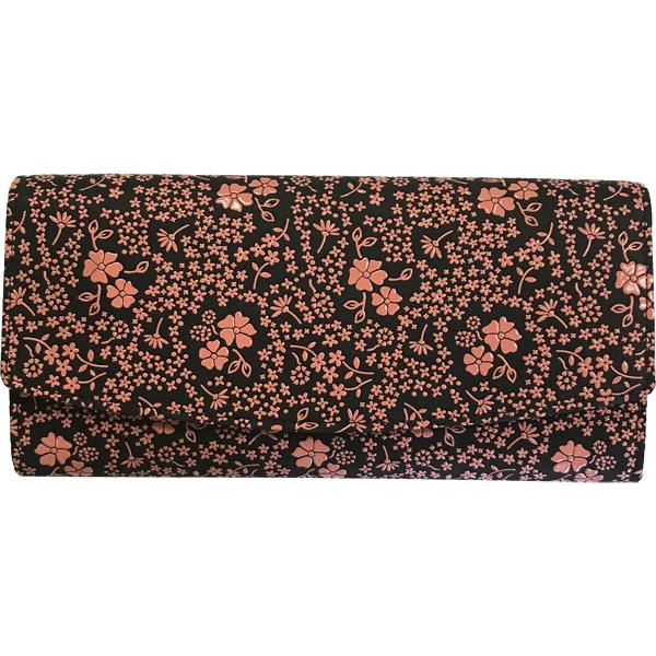 印伝長財布 印傳屋上原勇七 INDEN-YA No.2314束入れ 166アメリカンブルー 黒地ピン...