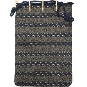 印伝巾着袋 印傳屋上原勇七 INDEN-YA 合切袋 とんぼ 黒地白漆 5899dc23037f2c5546e780065fe2f8