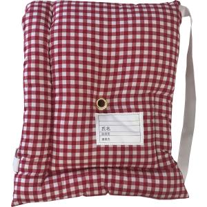 日本製防災クッション ギンガムチェック レッド ...の商品画像