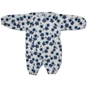 お祭用品 初子ロンパース長袖 桜 白/青K-2 (ベビー用)