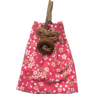 お祭用品 巾着腰下げ さくら ピンクM-1