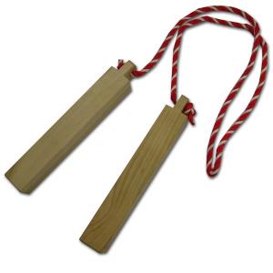 拍子木 大寸(約30×4×4cm) サクラ