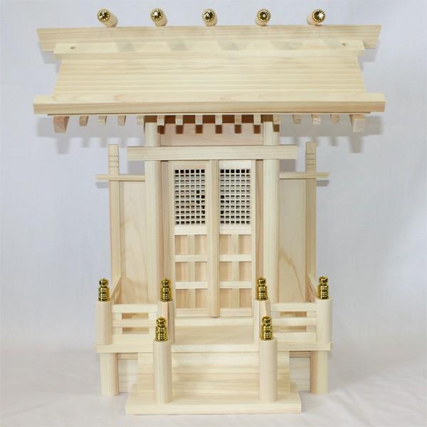国産東濃檜製神棚 加賀大神 日本製神棚 一社神棚　白木 無塗装 桧 ひのき