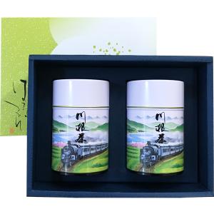 川根茶 静岡県のお茶 贈答用詰合せ 煎茶 山吹(やまぶき) 100g缶詰め×2本セット 1004　　川根茶 緑茶 日本茶 煎茶 静岡産 川根物産株式会社｜roco