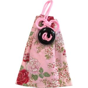 お祭用品 巾着腰下げ 薔薇 170ピンク