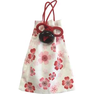 お祭用品 巾着腰下げ 桜 176白
