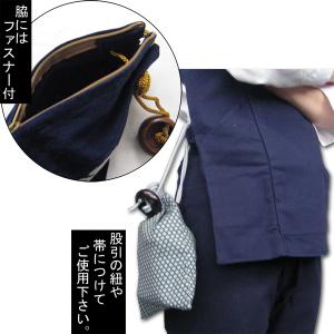 お祭用品 巾着腰下げ 桜 176白の詳細画像1