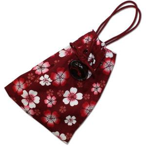 お祭用品 巾着腰下げ 桜 176Aエンジ