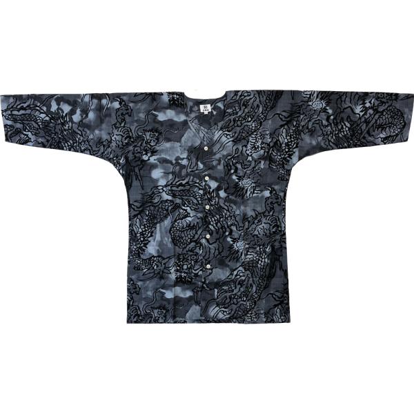 お祭用品/肉襦袢 まるわ日本橋 鯉口シャツ 墨龍 [R2601-10墨黒] ダークグレー M（大人用...