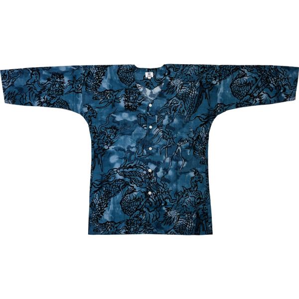 お祭用品/肉襦袢 まるわ日本橋 鯉口シャツ 墨龍 [R2601-20紺藍] ネイビー LL（大人用）