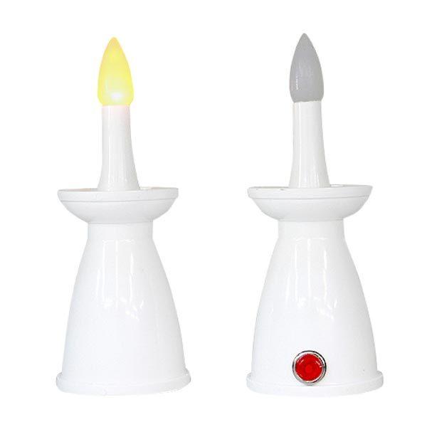 神棚用LEDローソク 1対(2本) 約10分点灯後自動消灯(タイマー機能付き) 電池式  神棚用神具...