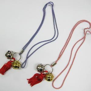 お祭用品 たすき鈴 房付き 細紐 子供用