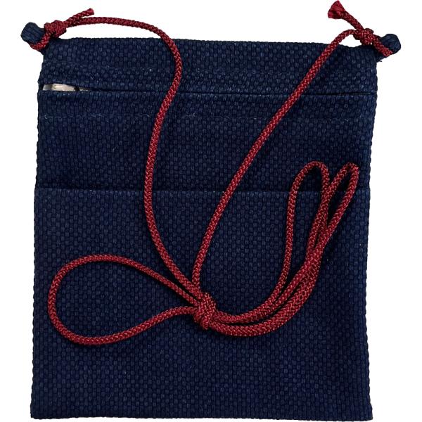 お祭用品 祭古 ポーチ 刺子 藍染め　ネイビー