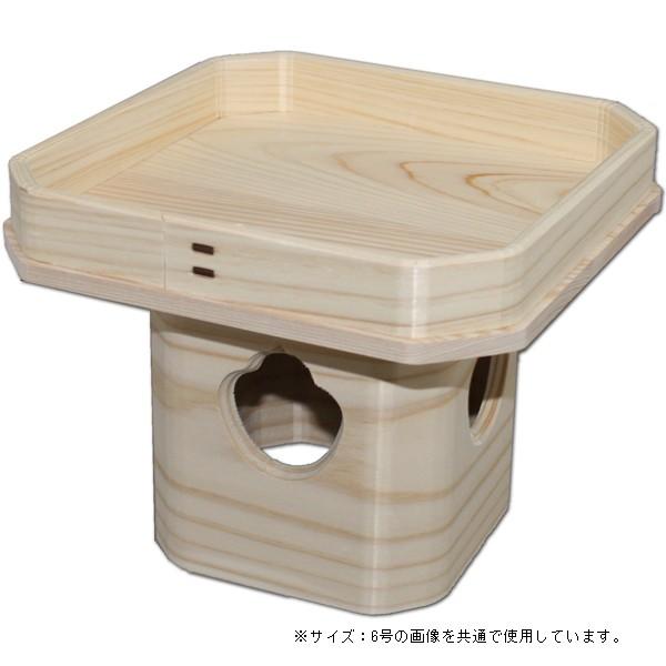 吉野桧使用 ひのき三宝 5号(高さ12cm/巾15.6×15.6cm)　お正月の鏡餅台 神具 三方