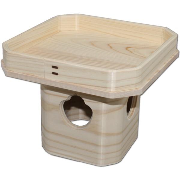 吉野桧使用 ひのき三宝 6号(高さ14.5cm/巾18.7×18.7cm)　お正月の鏡餅台 神具 三...