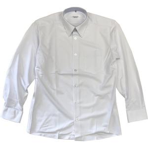 ラクシャツ RAKUSHIRT メンズ長袖スクールワイシャツ ホワイト　185A｜roco