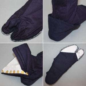 お祭用品/足袋 わらじ掛け 紺 22.0cm〜...の詳細画像1