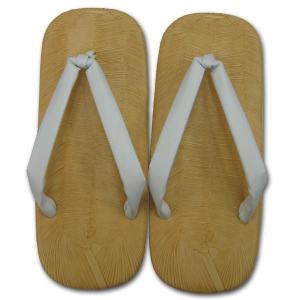 お祭用品 ライト底 雪駄 白 LL (大人用)