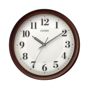 リズム時計 掛け時計 茶メタリック色光沢仕上 4MY861-006 ［電波自動