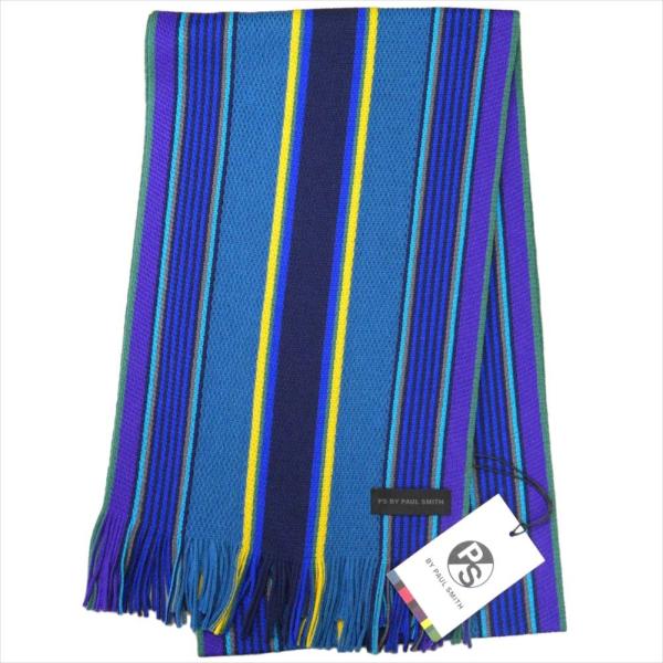 ポールスミス PAUL SMITH 2017AW マフラー ATXD-642D-S949-47 ブル...