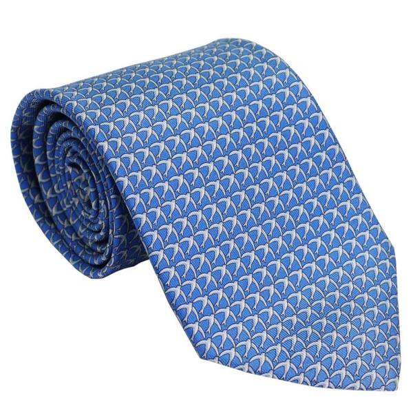 Ferragamo フェラガモ ネクタイ 702846 ライトブルー系 サルヴァトーレ・フェラガモ ...