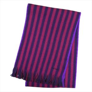 ポールスミス PAUL SMITH マフラー MEN SCARF REVERSE STRP M1A-421F-ES10-59 パープルレッド｜rocobi