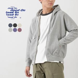 GOOD ON（グッドオン） ラグラン ジップ フード スウェット / アウター パーカー メンズ ピグメントダイ USAコットン