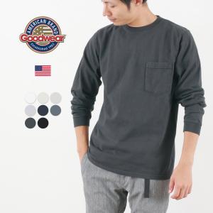 GOODWEAR（グッドウェア） クルーネック ポケット Tシャツ 長袖 / メンズ レディース ロンT 無地 ヘビーオンス 厚手｜20％OFFクーポン対象｜rococo