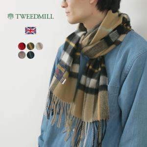 TWEED MILL◇マフラー/ウール/マルチカラー/チェック/レディース